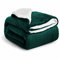 Imperial Rooms Sherpa Fleece Blanket Bed Throws Blankets For Sofas Soft Fluffy Thick Blanket Reversible Microfiber Throw (Emerald, Super King (230 x 270 Cm))