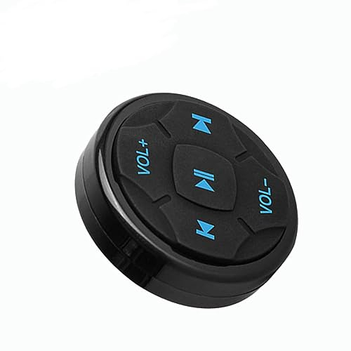 VIGORTHRIVE Telecomando senza fili per volante auto Bluetooth Universal Media Remote Control Button Portatile Music Play Bluetooth Accessorio per iOS Android Phone Tablet Bluetooth-Compatibile
