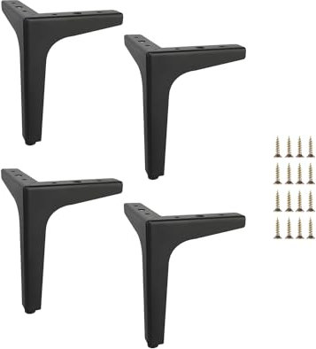 Hniuyun 4 Pcs Metal Furniture Legs, Modern Style Furniture Sofa Legs, Heavy Duty Replacement Legs for Bookshelf, Cabinet, Desk, Chair, Sofa, Nightstand