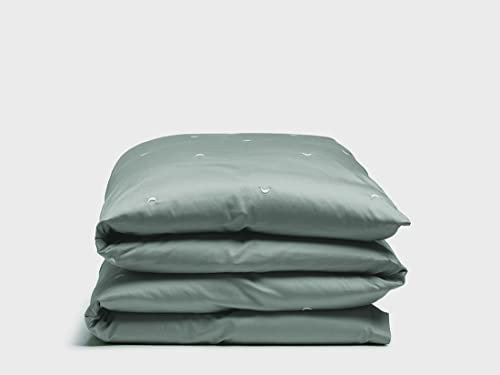 Yumeko Kinderbettwäsche Baumwollsatin Sea Grün Moon 100x135 - Fairtrade | GOTS