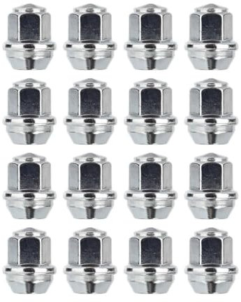 RYBO Set di 16 dadi per cerchi in lega M12 x 1,5, conici, esagonali da 19 mm, compatibili con cerchi in lega Ford e altro