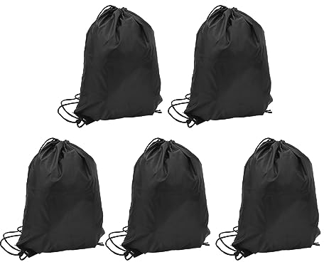 HERCHR Beutel Mit Kordelzug, 5 Stück, Sportbeutel, Sportsack, Turnbeutel, Leichter Kordelzug, Rucksack, Taschen, Cinch-Sack, Sporttasche