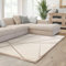 Interiyou Teppich Verona - 200x300 cm Creme/Beige - Hochflor mit 3D-Effekt - geometrische Muster - Indoor - Pflegeleicht