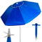 Pincho Sombrilla Playa Grande 200 cm, Antiviento con Protección UV50+, Tubo de Aluminio y 8 Varillas de Fibra de Vidrio, Reclinable con Ventana Superior, Incluye Punta de Aluminio.