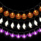 HIGSPE 3 Stück Halloween Lichterkette Outdoor, 3.15M 80 LED Wasserdicht Halloween Beleuchtung, 2 Modi Lichterkette Außen Halloween Deko Led Kürbis, Geister, Fledermaus Anhänger für Party Garten