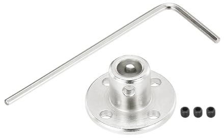 sourcing map 2 Pcs 6mm Flange Coupling Connector Rigid Guide Model Coupler Accessory Shaft Axis Fittings with Mini Hex Wrench and Fastening Screw for DIY RC Model Motors