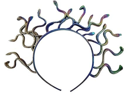 Yeomju 1 Stück Farbe Medusa Schlangen Stirnband,Medusa Modische Haarreife, Serpentine Stirnbänder,Schlangen Haarreif Medusa Form für Cosplay, Halloween Kostüm Dekoration