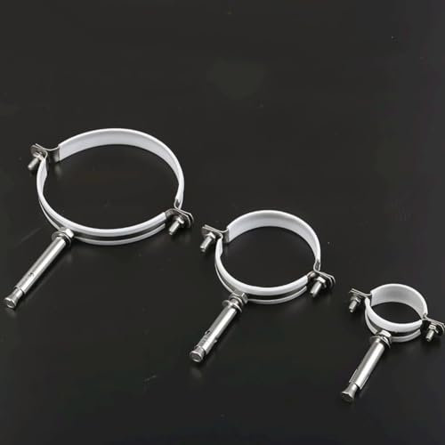 Wall Mount Pipe Support, Stainless Steel Ceiling Mount Bracket Clamp Adjustable Pipe Brackets Clamps with Screws for Pipe Tube Rod Fixing(75mm)