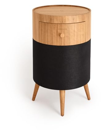 CREATE / Speaker Table Bass/Mesa Altavoz/Subwoofer, bluetooh 5.0, Carga inalámbrica, cajón para alamacenaje, 3 Modos reporducción, USB, sitema TWS