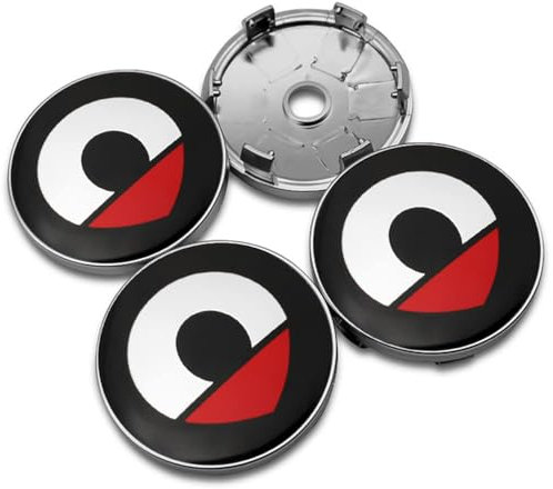 VODHXA 4 Stück Nabendeckel für Smart 451 453 Fortwo Forfour 60mm, Wasserdicht Staubdicht Radnabendeckel, Nabenkappen Auto Felgendeckel, Felgenkappen Center Caps, Auto Zubehör,D