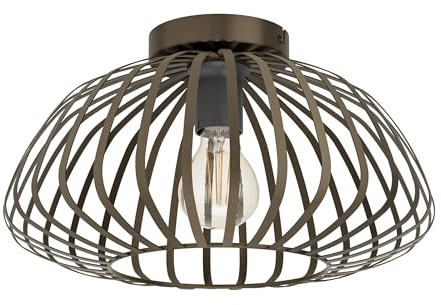 Eglo Ceiling lamp Espinal, Living Room Flush Mount Light Fixture | bedroom lighting, metal bronze E27 socket, Ø 43 cm