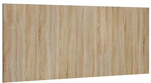 Hovothy Kopfteil des Bette Bettkopfteil aus Holz Betthaupt Bettzubehör Schlafzimmerdekor Ausgezeichnete Unterstützung Schlafzimmermöbel Bequem und Pflegeleicht Sonoma-Eiche 200x1,5x80 cm