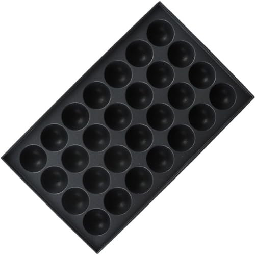 Baokuan 28 Holes Takoyaki Grill Pan Meatball Baking Pan Egg Mold Tray Kitchen Cooking Accessory for Octopus Balls Pancake Making