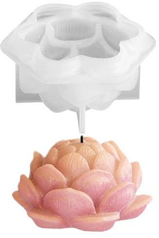 Stampi per realizzare candele, stampo in silicone per fiori | Stampi per cera di candela riutilizzabili Stampi per colata in silicone,Stampi per sapone a fiori Stampo per ornamento creativo per torta
