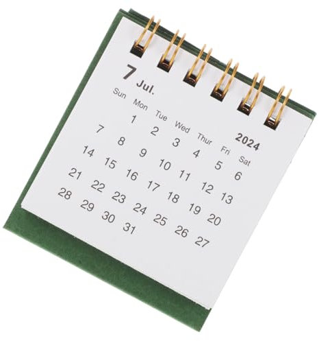 Tofficu Tischkalender Klein Mit Spiralbindung Jahreskalender Zum Umblättern Für Schreibtisch Praktischer Mini-kalender Für Zuhause Und Büro