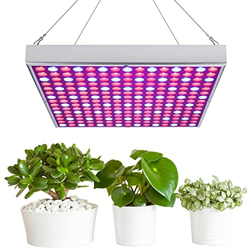 Jaxguom 1x15W LED Lampe Plante,Lampe LED Horticole Croissance Floraison 225 LEDs Grow Light Panneau Indoor Spectre Complet Lampe Croissance Plante avec pour Plante Croissance d'intérieur