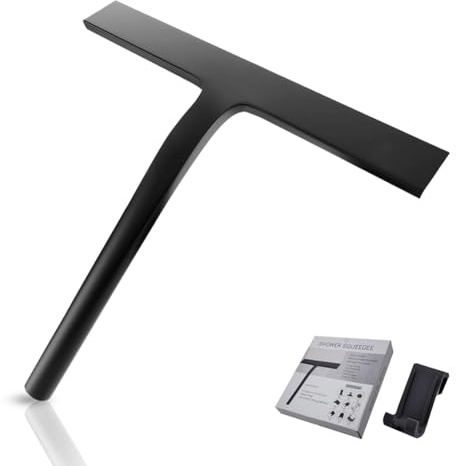 Tergivetro Doccia, Tiraacqua Vetri Doccia in Silicone per Doccia Portatile, Pulizia Efficiente, Pulisci Vetri Doccia con Cavo per Appendere, per Spatola per Finestre, Bagno, Specchio, 23 cm