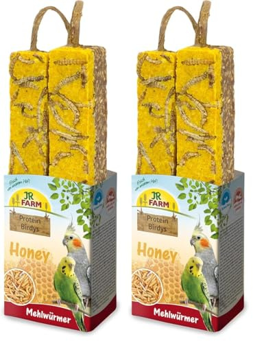 JR FARM Birds Protein-Birdys Honey Mehlwürmer 150 g (Packung mit 2)