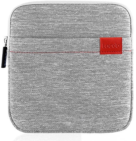 Lacdo Shockproof External CD DVD Hard Drive Sleeve Bag Pouch for Burner Player Writer Blu-Ray Apple USB SuperDrive, VersionTech/Asus/Dell/LG/HP Portable Protective Storage Carrying Case, Gray