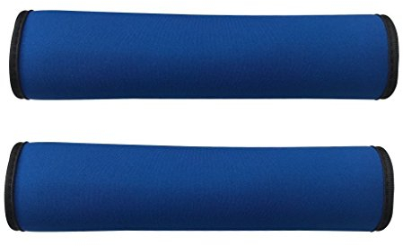 HECKBO 2x Auto Gurtschutz Sicherheitsgurt Schulterpolster Schulterkissen Autositze Gurtpolster für Kinder und Erwachsene (Blau/Schwarz) - von HECKBO