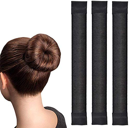 Original Dutt Maker Hilfe - Dutt Band machen - Hair Bun Maker - 3x Set (schwarz)