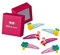 Haarallerliebst Haarspangen Set für Kinder – 6 Stück Palme, Ananas, Flamingo inkl. Aufbewahrungsbox pink – Ideal für dünnes bis dickes Haar