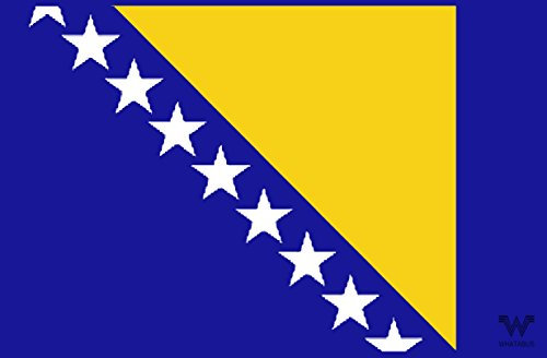 Bosnien-Herzegowina Flagge Aufkleber - Länderflagge als Sticker 8,5 x 5,5 cm