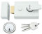 Yale Style Dead Locking Standard 60mm Night Latch High Quality Front Door Lock Rim Cylinder Assisted Nightlatch for External Doors, Complete with Rim Cylinder and 3 Keys (Satin Chrome)
