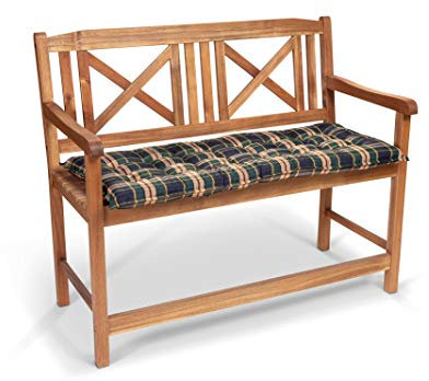 Homeoutfit24 Sylt Bankkissen, Made in Europe, Polsterauflage, Gartenbank-Auflage, Polsterkissen, Material: Schaumstoff & Polyester, Oeko-TEX® Standard 100, grün/gelb