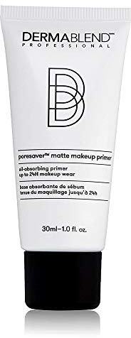 DERMABLEND, Professional Poresaver Matte Primer Oil Absorbing PoreMinimizer Never Dries Out Skin 24 Hour Makeup Extender Dermatologist Created Fragrance Free Allergy Tested 30 ml, White, I0103446