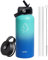 BUZIO Bouteille d'eau Isotherme, 946ml Froid Pendant 48 Heures/Chaud Pendant 24 Heures, à Double paroi sans BPA, Vert et bleu…