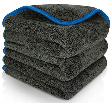 BMLEI Hochwertige Mikrofaser-Handtücher, 1200 g/m², dick, professionelles Auto-Trockentuch, Mikrofaser-Reinigungstuch, Lappen für Autos, Waschmittel (blau)