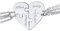 Suplight personalisiert Herz Puzzle Ketten Edelstahl 4 Stücke Puzzle-Teile Namen Gravur Anhänger Halskette Damen Mädchen Modeschmuck für Freundschaft Familien