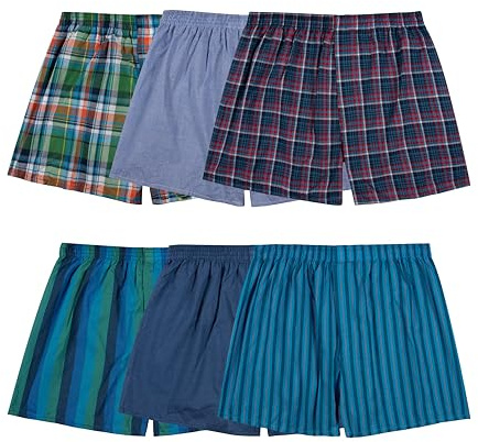 Fruit of The Loom Underwear Woven Boxer Multipack Ropa Interior Hombre (Pack de 5)