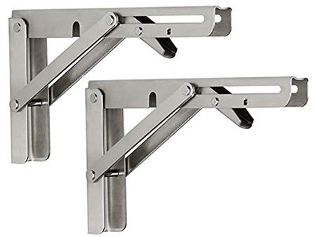 Shelf Brackets Schwimmende Regalträger - Klappbar aus Edelstahl Regalhalterung 90 Grad Winkel Unsichtbar Wandregal, für DIY-Öffnungsregale Platzsparend