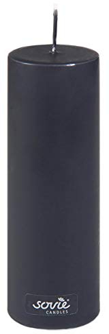 Mank Stumpenkerze Schwarz, Ø 50 x 150 mm - Brenndauer ca. 42 Stunden