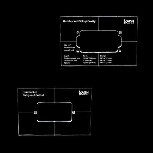 KAISH Acryl-Schablonen für Humbucker Pickup Routing Template Pickup Templates 2-teiliges komplettes Set
