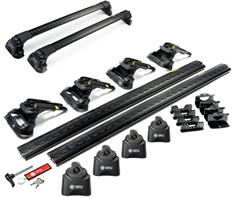 Turtle AIR3 | Dachgepäckträger Dachträger | Kompatibel mit BMW 3 E90 2006-2011; Dient der Montage von Dachboxen, oder Dachfahrradträger, Leiter | Robuste Konstruktion aus Aluminium