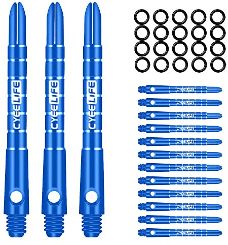 CyeeLife Aluminum Dart Schäfte 15 Stück,2BA Dartpfeile Stems 48mm Blau