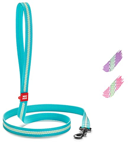 WAUDOG Nylon Glow Reflektierende Hundeleine für Große, Mittelgroße und Kleinere Hunde, Welpen - Schleppleine