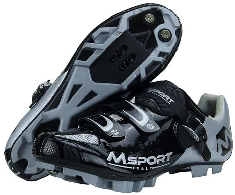 Fahrradschuhe MTB Radsportschuhe Herren/Damen Professionelle Mountainbike-Schuhe Kompatible SPD-Pedale - Schwarz 46 EU