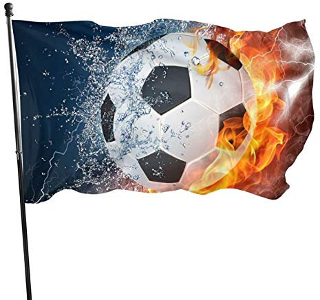 Bandera Fútbol Personalizado Bandera De Temporada Durable Bandera Para Exteriores 2 Ojales Metálicos Banderas Decorativas, Para Festival, Fiesta