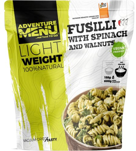 Fusilli se špenátem a vlašskými ořechy - VELKÁ PORCE