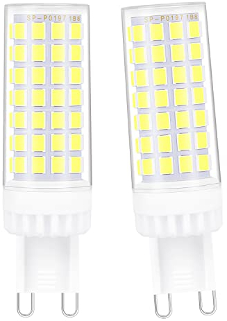 SanGlory G9 LED Lampe, 5W Kaltweiss 6000K, Ersatz 30W-50W Halogenlampe, Kein Flackern, 550LM, Energiesparlampen Glühbirne Dimmbar, 360° Abstrahlwinkel, 2er Pack