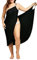 Gellmall Sarong Wrap Oversize Bikini Cover Up Träger Rückenfrei Wickeltuch Strandtuch Urlaub Lange Strandkleider Towel Pareos Schwarz M