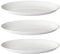 Harfield Roltex White Small Oval Plate Food Platter Pack of 3 Virtually Unbreakable Polycarbonate 24x17cm
