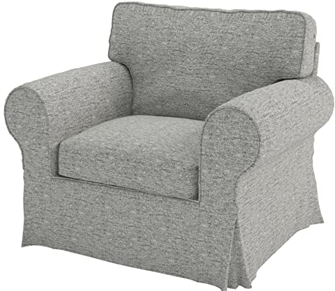 HomeTown Market Strapazierfähiger Sofabezug Ersatz kompatibel für IKEA Ektorp Stuhl Sofa Cover. Slipcover nur. Sofa Nicht inbegriffen. (Sessel aus Polyester, Flachs)