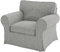 HomeTown Market Strapazierfähiger Sofabezug Ersatz kompatibel für IKEA Ektorp Stuhl Sofa Cover. Slipcover nur. Sofa Nicht inbegriffen. (Sessel aus Polyester, Flachs)