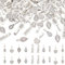 arricraft 100 Stück Kleber Auf Kautionen Anhänger, 5 Stile, Gemischte Charms Im Tibetischen Stil, Legierung, Flachen Pad Bails, Bügel, Tag-Charms Für Die Herstellung von Ohrringen, Halsketten
