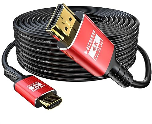 Eareyesail 4K HDMI Kabel 30M (HDMI2.0 in-Wall CL3 18Gbps OD9.0)-Unterstützung Alle HDMI Geräte für Gaming Monitor, PS4, Xbox, Switch/Ultra High Speed Gold Plated Connectors, Ethernet ARC usw